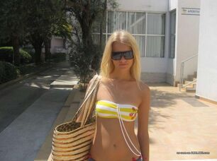 Wonderful blond youngster wearing
