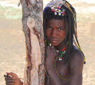 Young woman african tribe